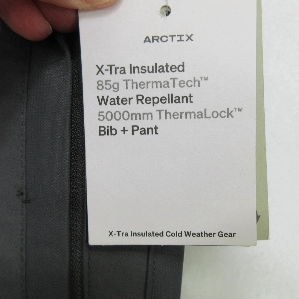 Arctix Men's Essentials Insulated Snow Pants Medium Charcoal Gray Ski New DEFECT
